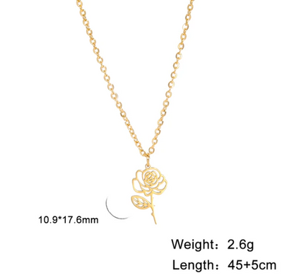 Birth Flower Necklace