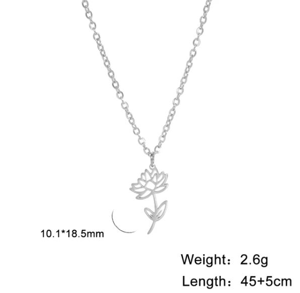 Birth Flower Necklace