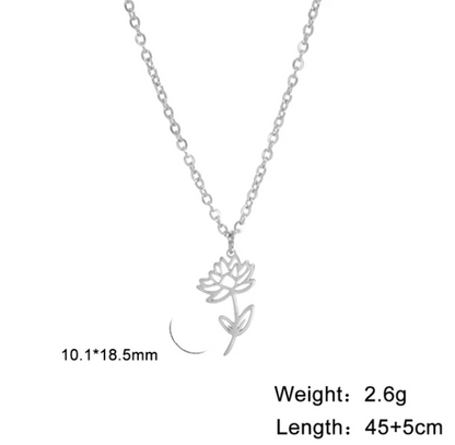 Birth Flower Necklace