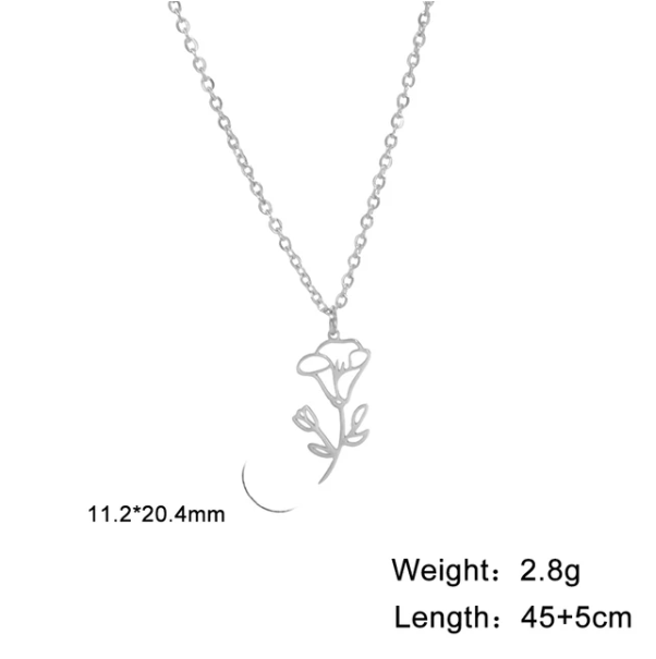 Birth Flower Necklace